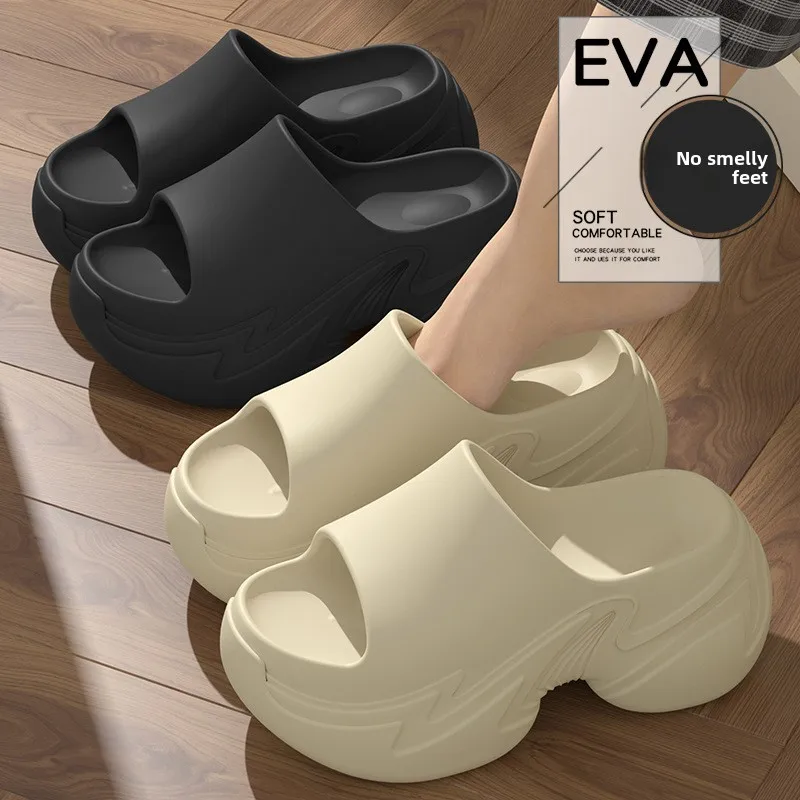 High-top slippers 2026 new summer style, heightening shoes for home wear, outdoor use, anti-slip eva flip-flops view 3
