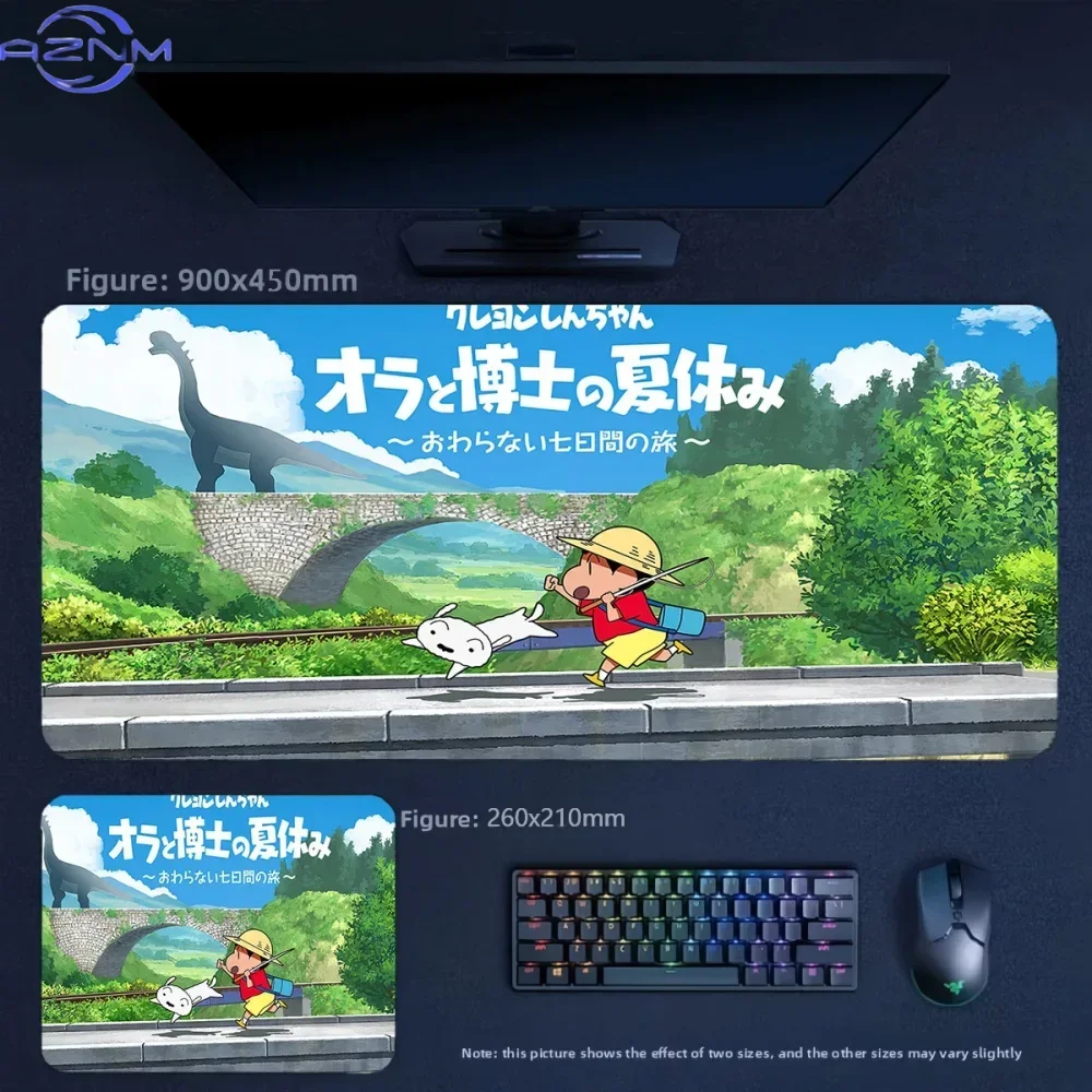 Animation  Mouse Pad Crayon Shin-chan and His Friends Girls Office Large Size Waterproof Stain Resistant  Mousepad