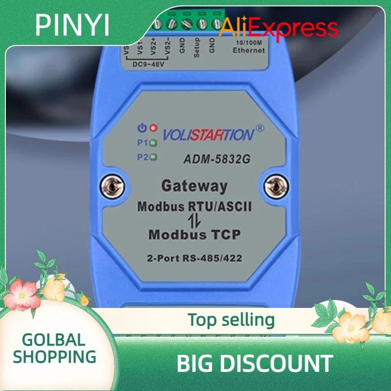 

Самый продаваемый 2-портовый шлюз промышленного класса Adm-5832g 485 Rtu к Modbus Tcp Adm-5832g