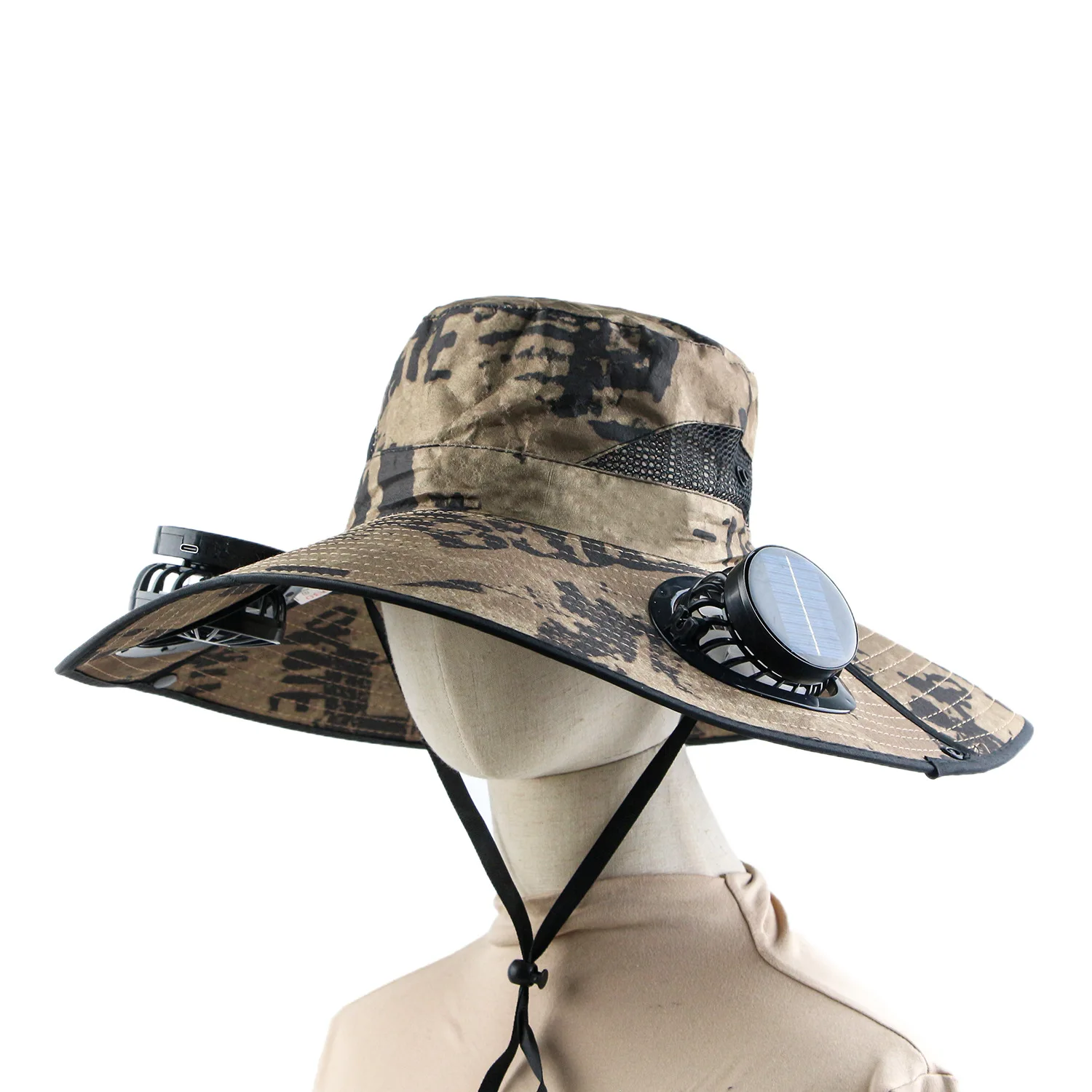 2025 الشمسية مروحة التمويه قبعة الرجال الصيف الصيد Ha t قناع ها t كبير الطنف H في الشمس حماية Ha t في الهواء الطلق قبعة بحافة