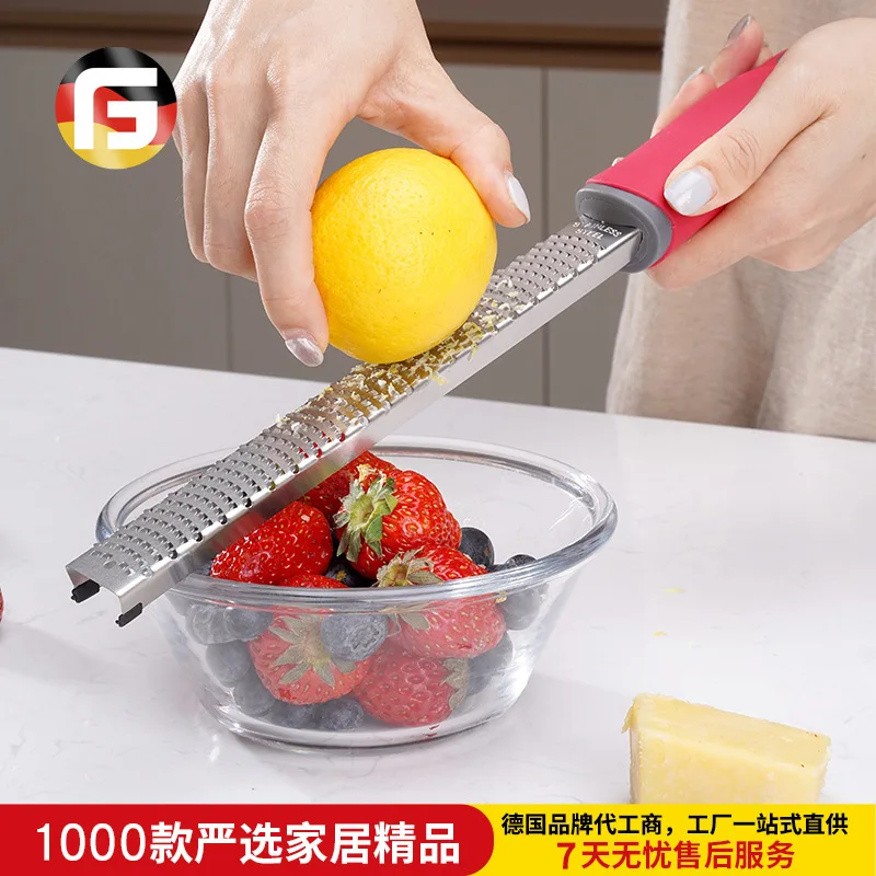 Stainless steel multi-purpose kitchen tool for grating cheese chocolate zesting citrus peeling and shredding fruits vegetables w
