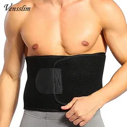 Vensslim Sports Waist Trainer Trimmer Sweat Body Shaper Belt Workout Slimming Belly Band for Men Gym Exercise Burn Fat Corset