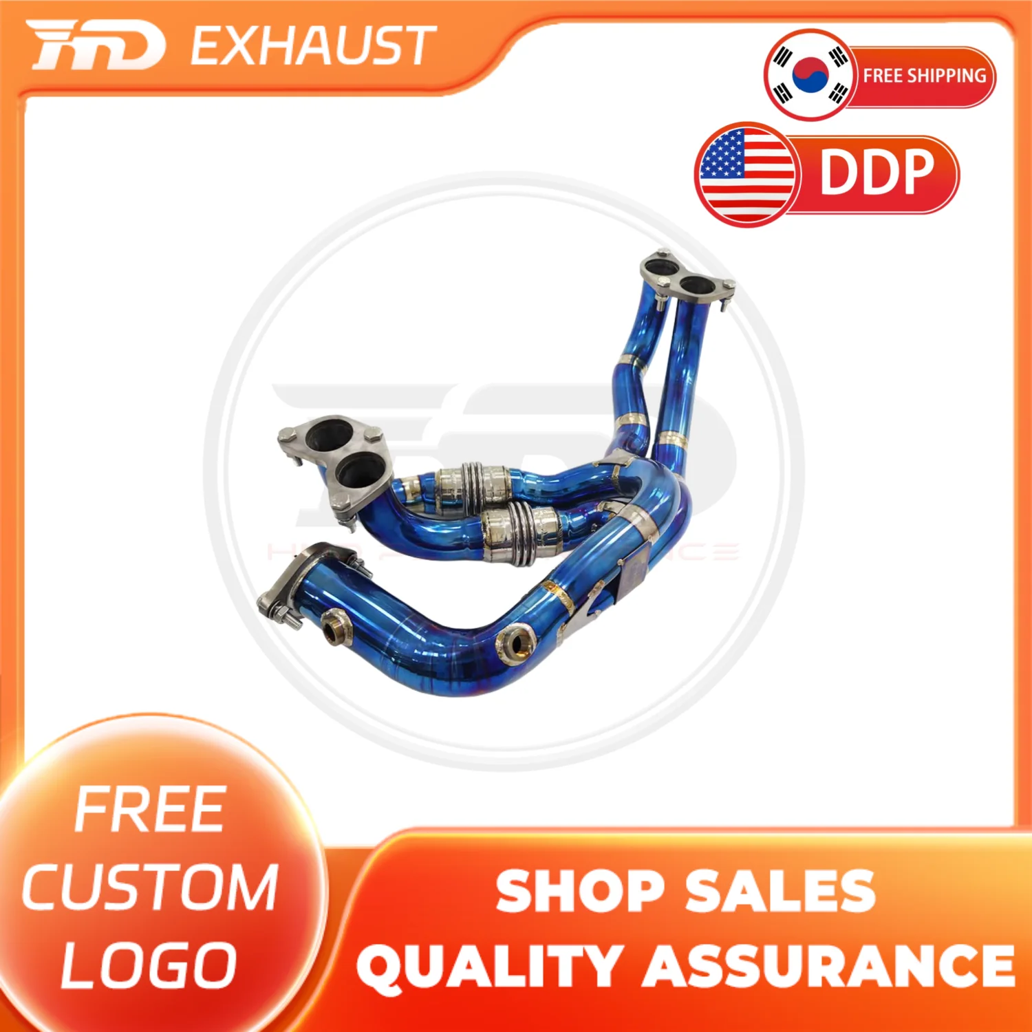 

HMD Hot sale Titanium Alloy Exhaust System No cat Downpipe Exhaust Manifold for Subaru brz 2.5L Car