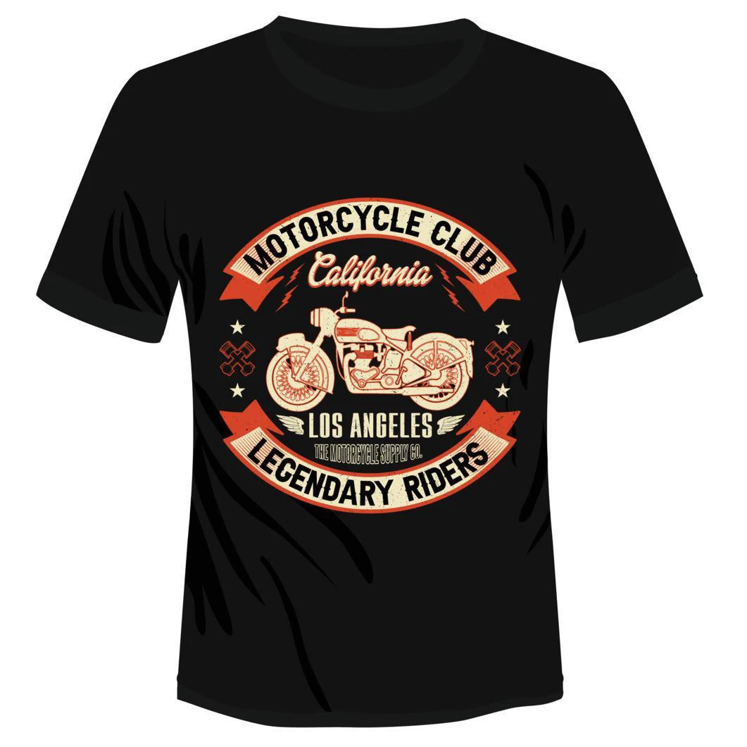 

Retro Motorcycle Club Legendary Riders T-Shirt 100% Cotton O-Neck Short Sleeve Casual Mens T-shirt Streetwear