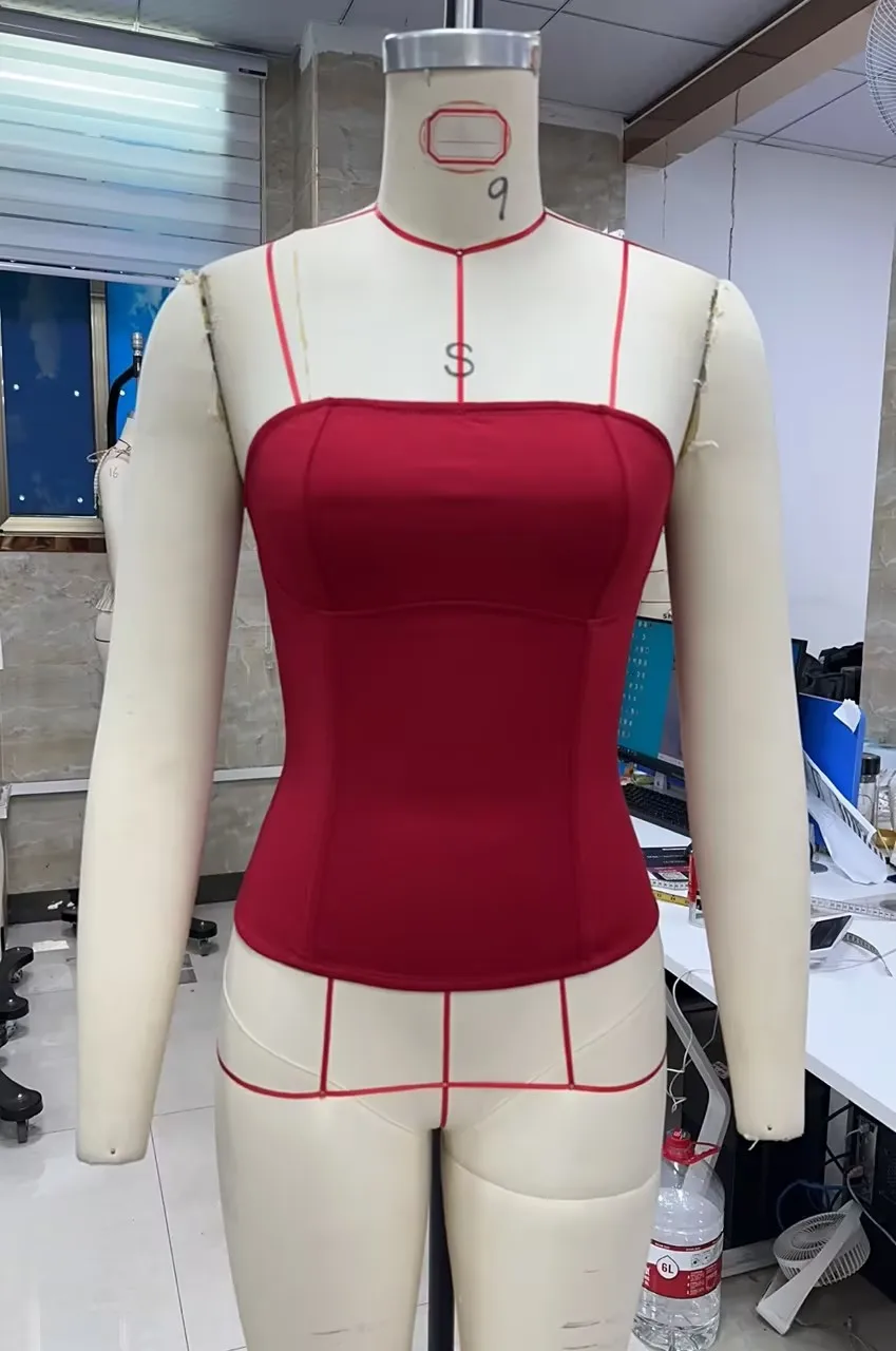Spice Up Your Summer Wardrobe with our Red Polyester Crop Top - Available in Multiple Sizes!