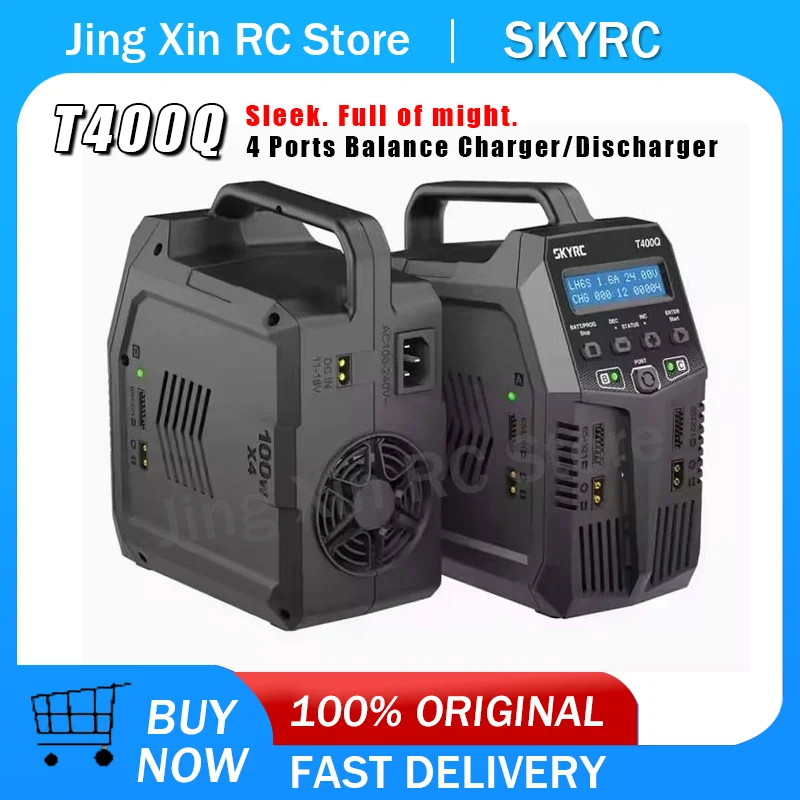 SKYRC T400Q 4*10W 4-Channel Intelligent Balance Charger AC/DC Built-in Power Supply