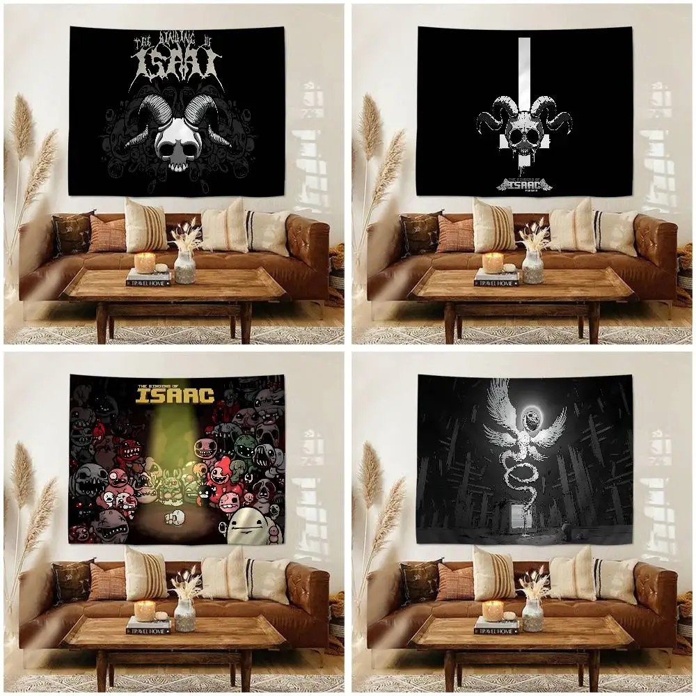 Action Game The Binding Of Isaac Cartoon Tapestry Art Science Fiction Room Home Decor Wall Hanging Sheets