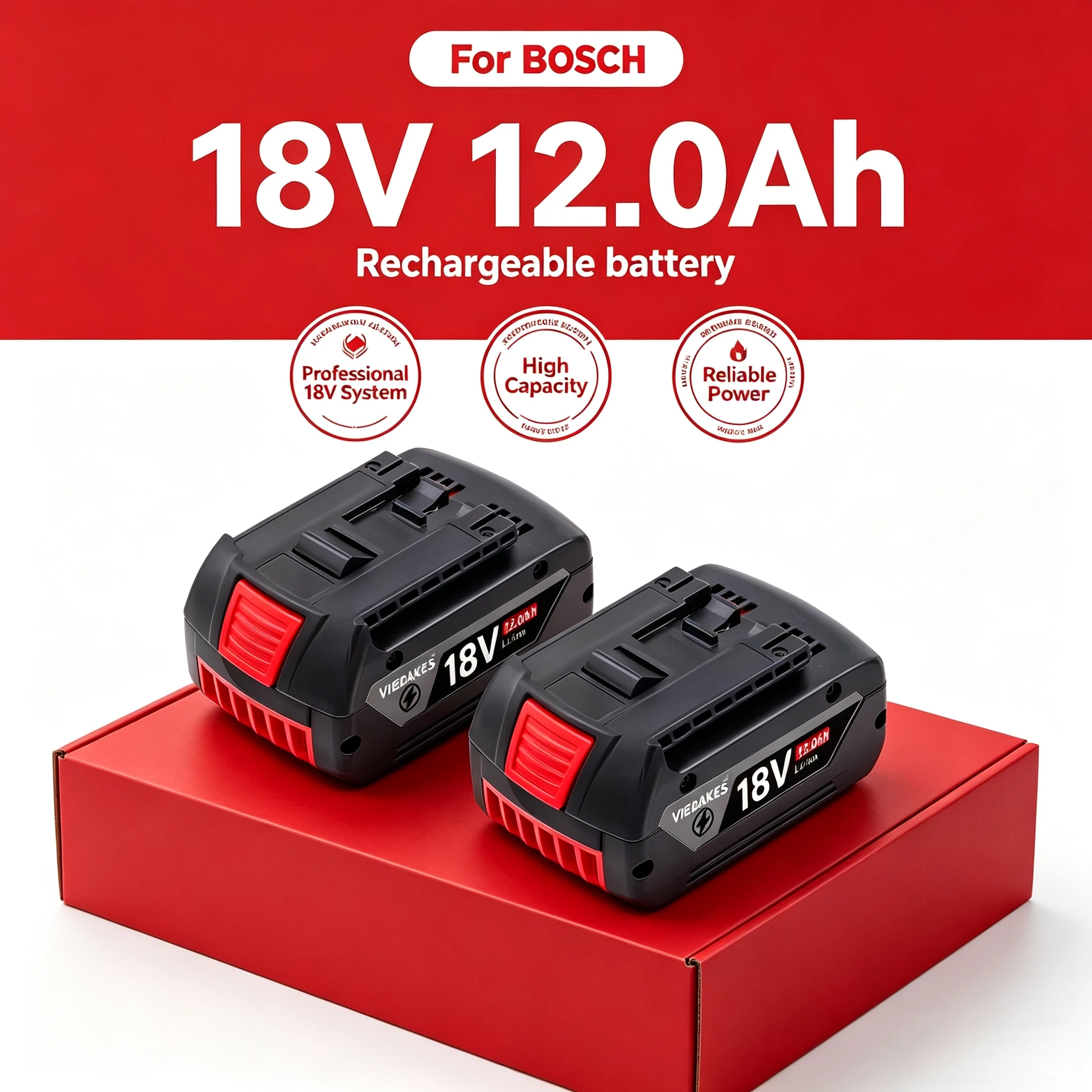 For Bosch 18V Battery 10/12Ah Rechargeable Li-ion Battery for 18V Professional System  BAT609G BAT618 BAT618G BAT614 ,Charger