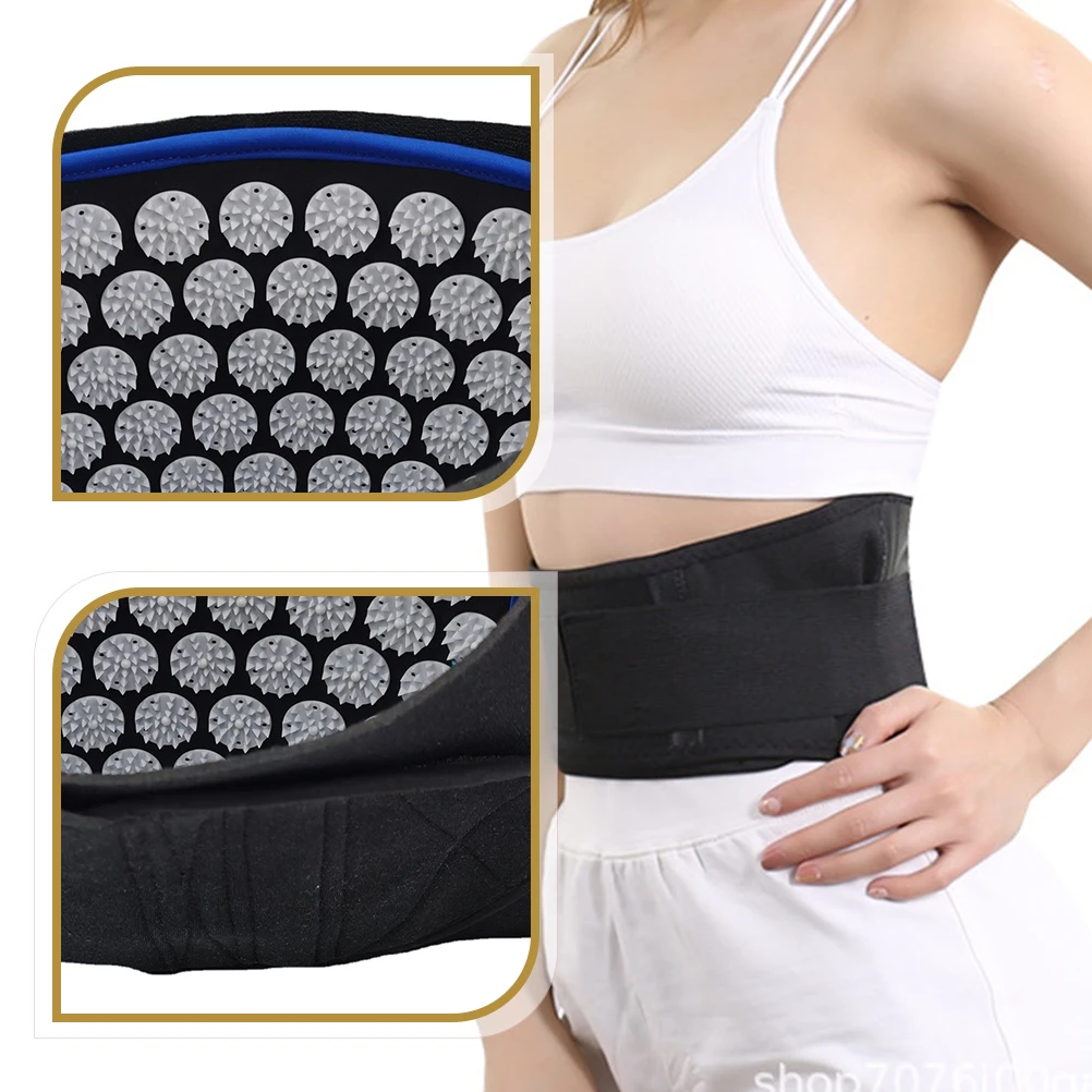 Cinto Massageador de Cintura Doméstico Azul: Alívio Eficiente para Costas com Acupressão, Design Ergonômico para Redução de Tensão Durante Todo o Dia