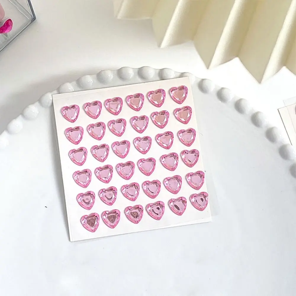 Children Students Hand Account Love Heart Rhinestone Bling Decorative Sticker DIY Children Toys 3D Crystal Diamond Sticker