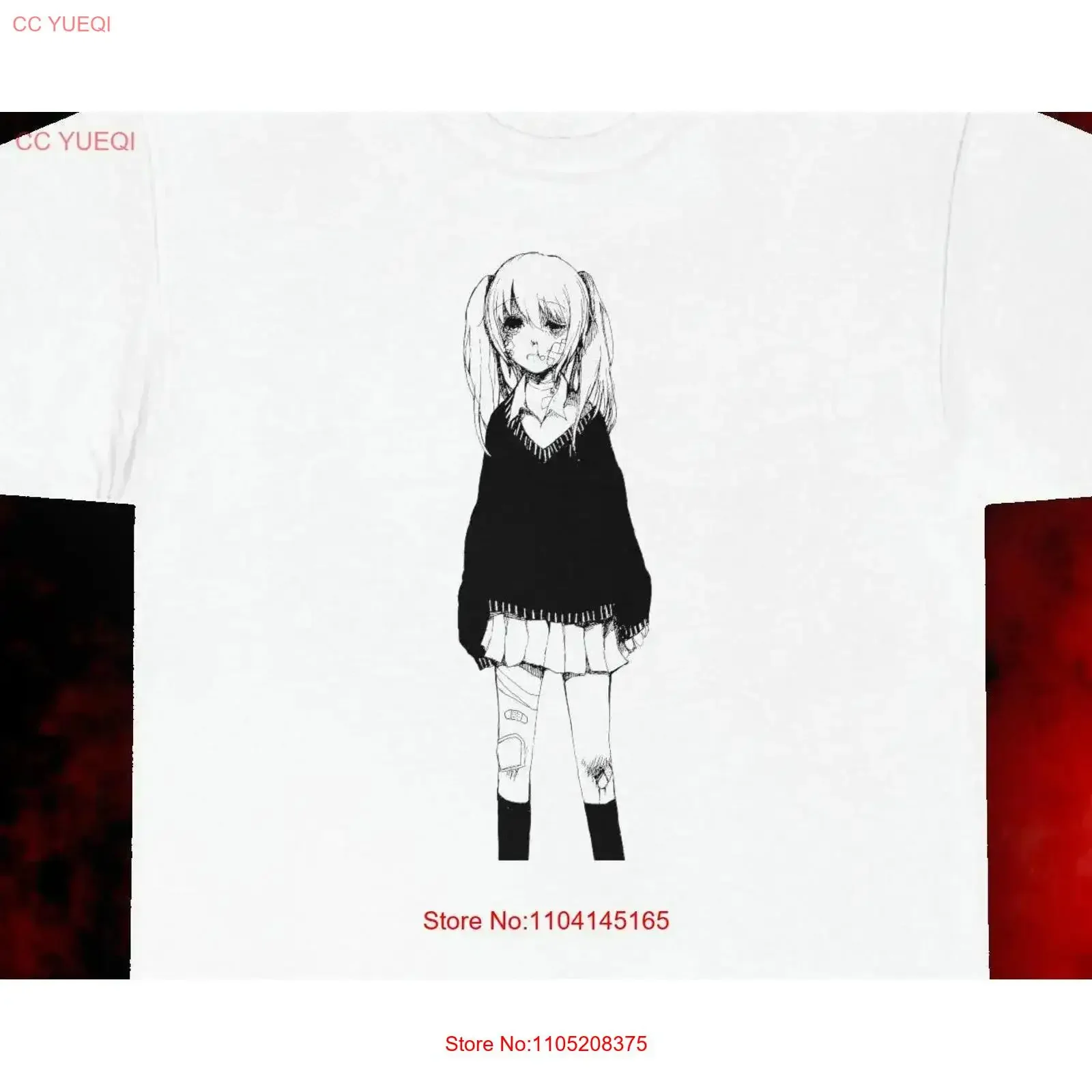 قميص ليل بيب أنيمي للفتيات، قميص أنيق مغسول عتيق للارتداء اليومي، ممتد للجنسين، قابل للتنفس ومتعدد الاستخدامات