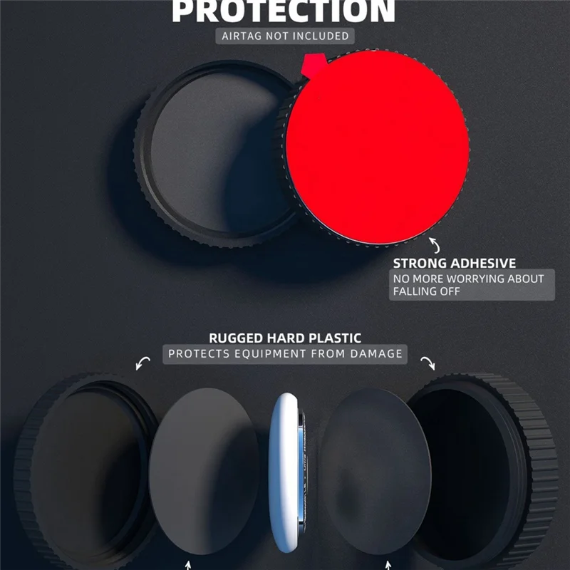 ABMF-For  Airtag Holder Case With Adhesive Sticker For Mountain Bike Anti-Lost GPS Location Case, Easy Install Easy To Use