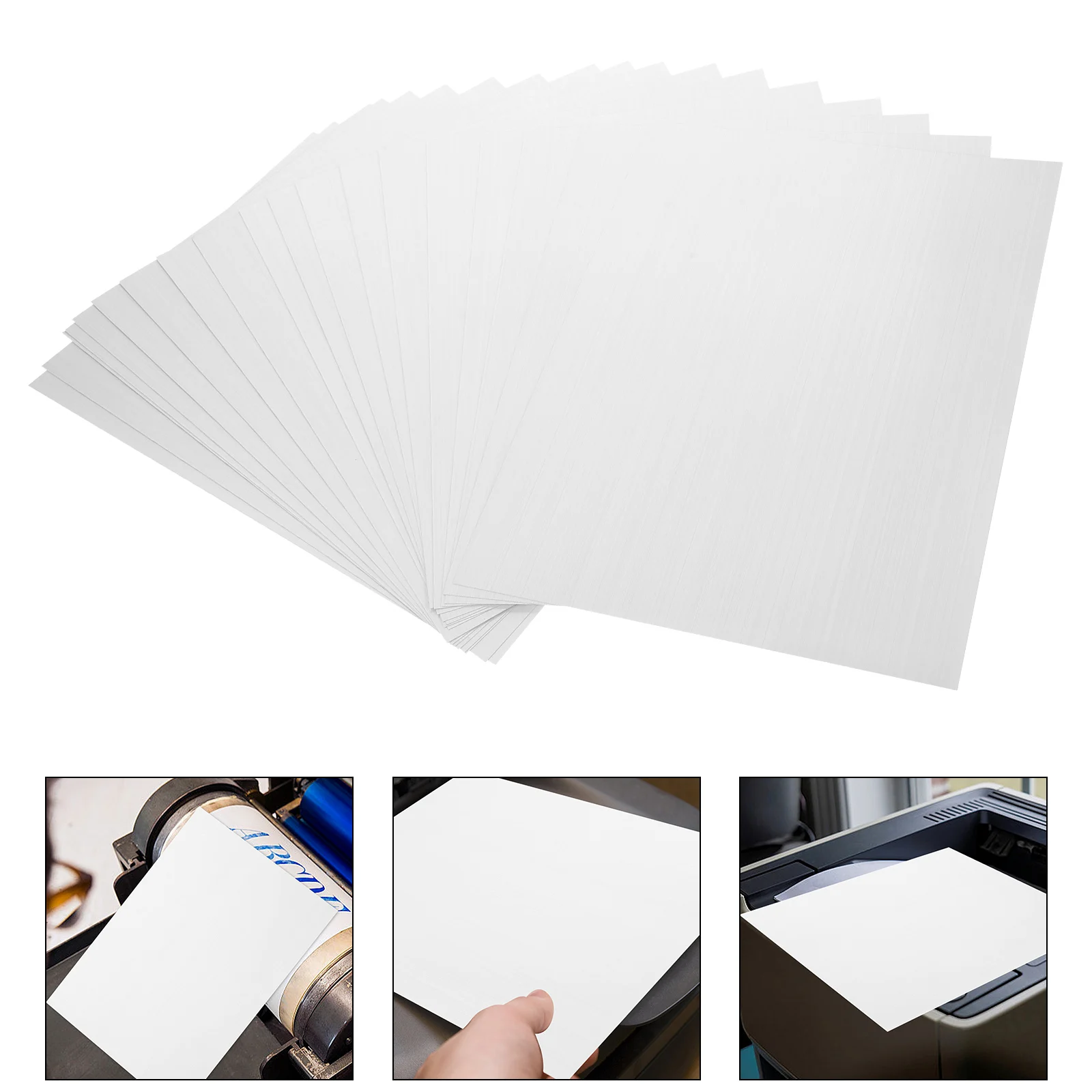 20 ชิ้นกระดาษพิมพ์กันน้ํา A4 โปร่งใส Rainbow Self Adhesive Glossy Photo Papers สําหรับ Home Office Photo