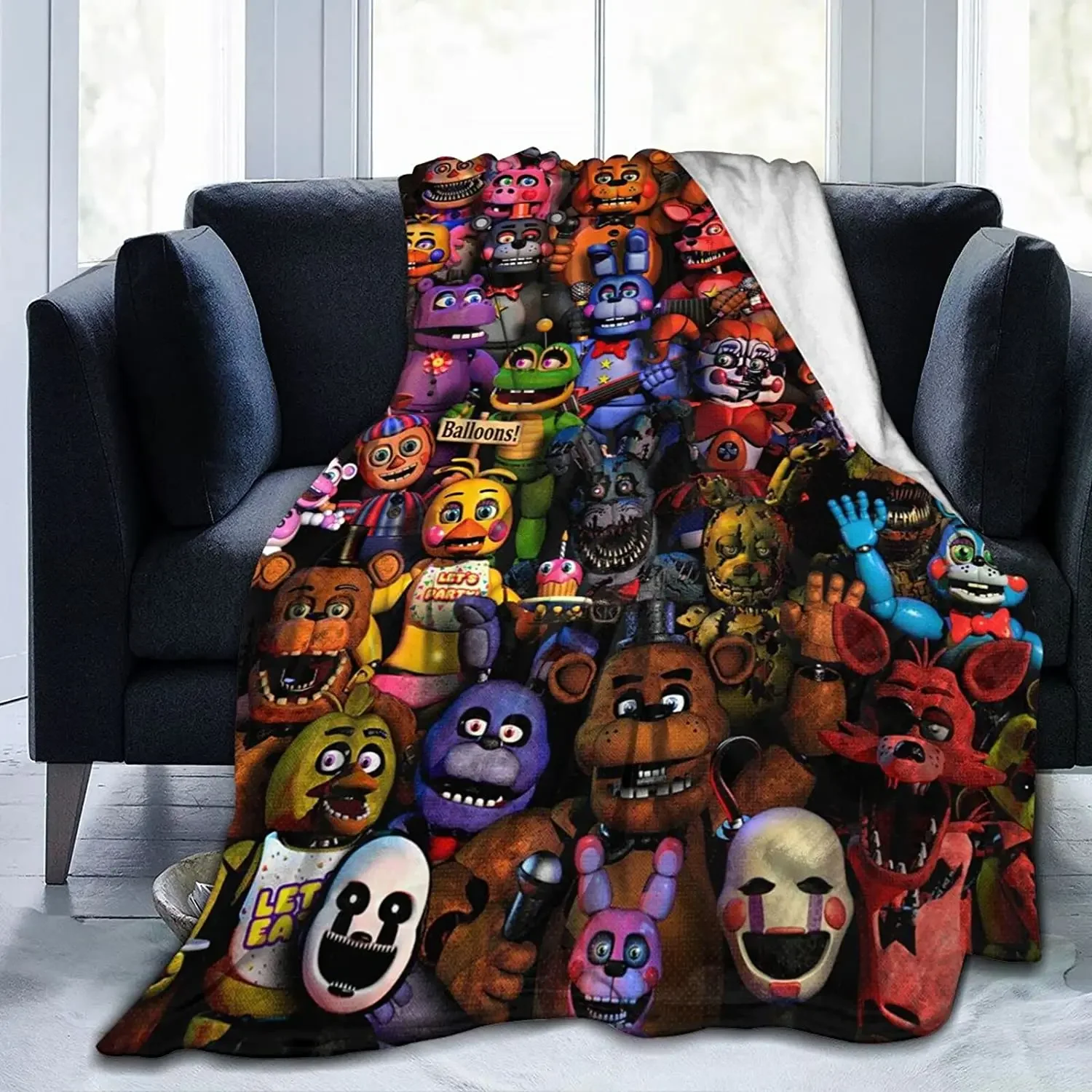 Animal Robot Toy Soft Cozy Flannel Blanket For Couch Bed Living Room Bedding All Season Gifts