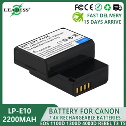 2200mAh LP-E10 Battery LPE10 LP E10 Rechargeable Batteries for Canon EOS 1100D 1300D 4000D Rebel T3 T5 T6 KISS X50 X70 Camera