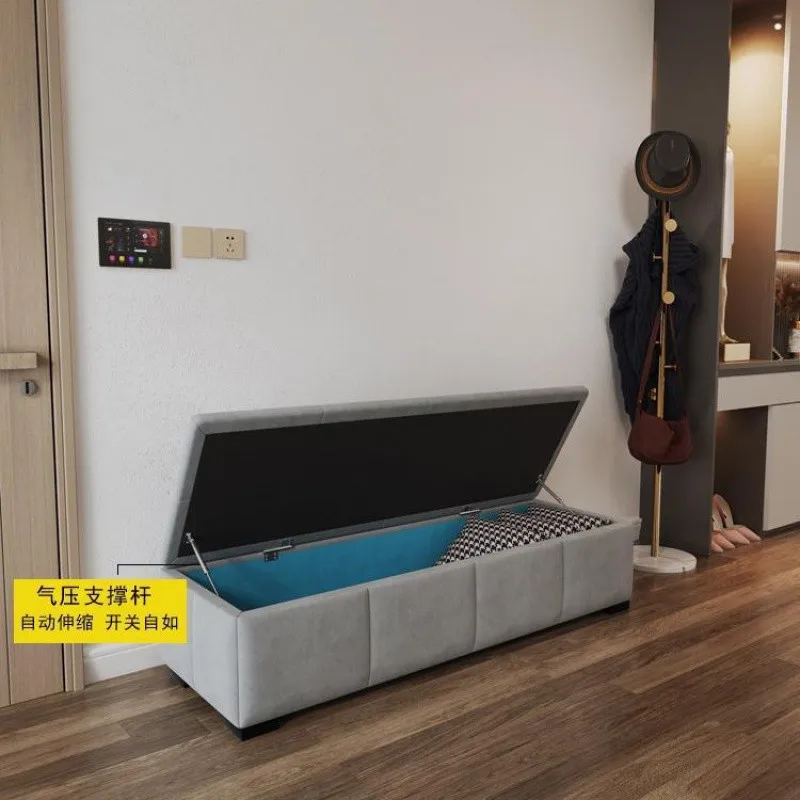 イタリア風ベッドサイドスツール クローク収納 ソファスツール レストベンチ 寝室 ベッド収納 靴交換スツール フットペダル