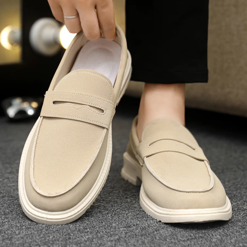 

Men's Casual Slip-on Loafers | Lightweight Non-slip Soft Sole Fashion Flat Skate Shoes | Men's Driving Shoes