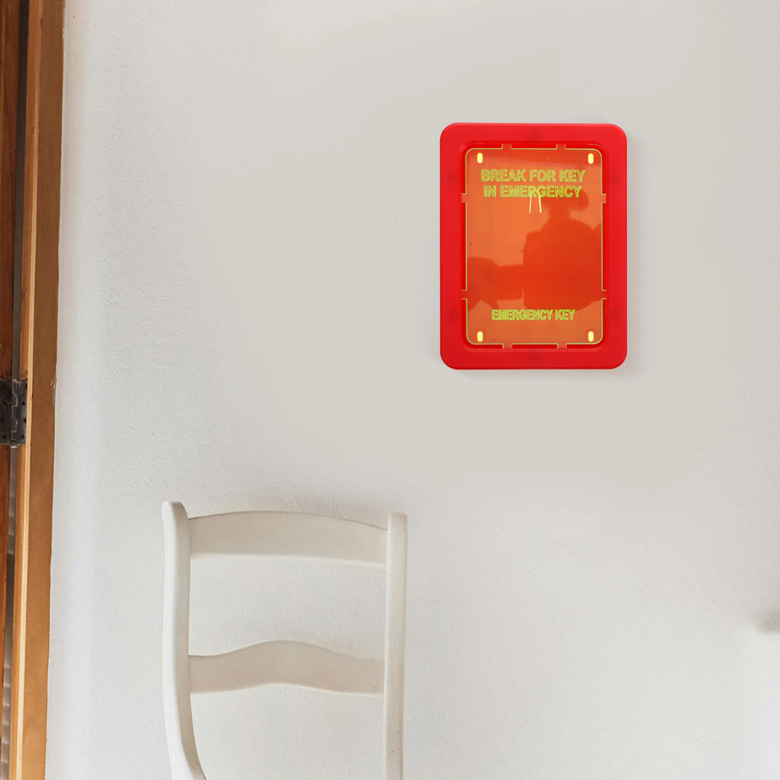 

Emergency Key Box Red Elevator Door Lockbox Weatherproof Security Container Fire Extinguisher Break Release Storage Organizer