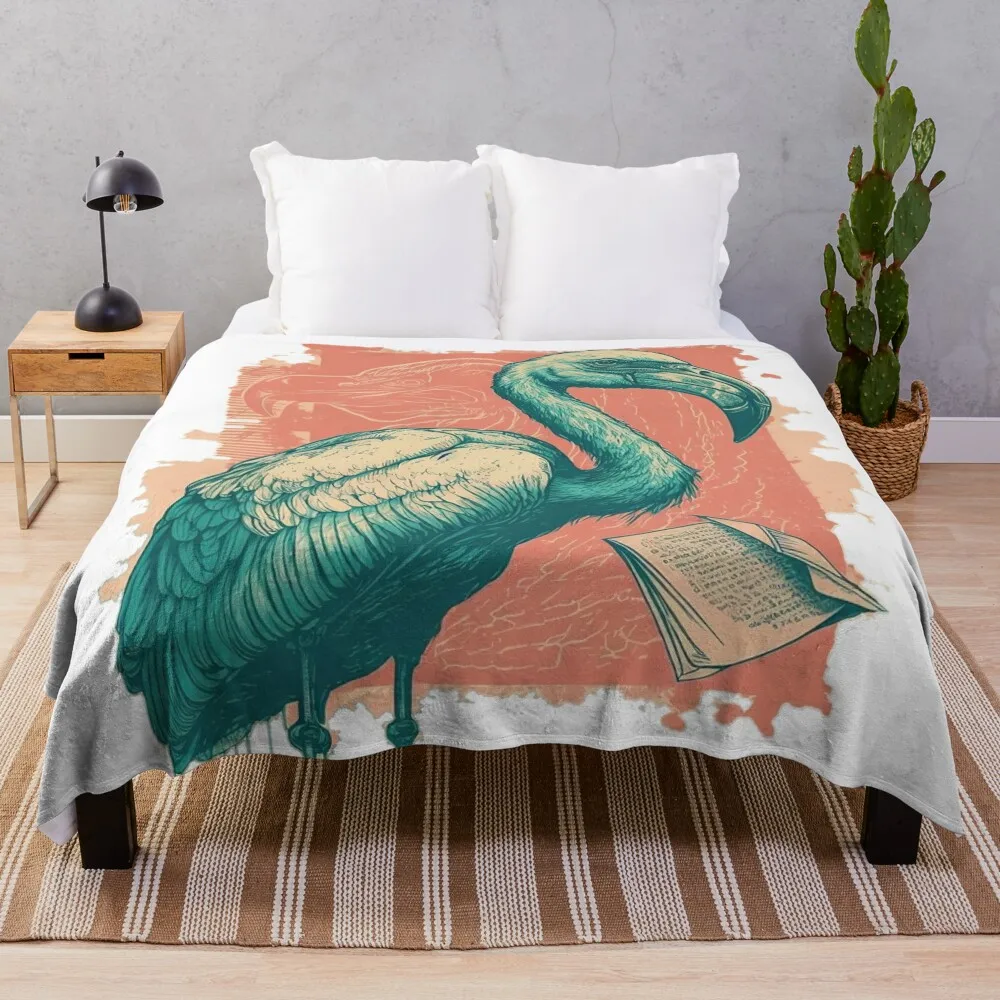 Flamingo Splendor: A Study in Pink Throw Blanket Quilt manga Blankets