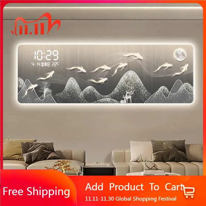 

Design Silent Wall Clocks Xenomorph Interior Restaurant Nordic Interior Wall Watch Modern Large Horloge Murale Home Decoration