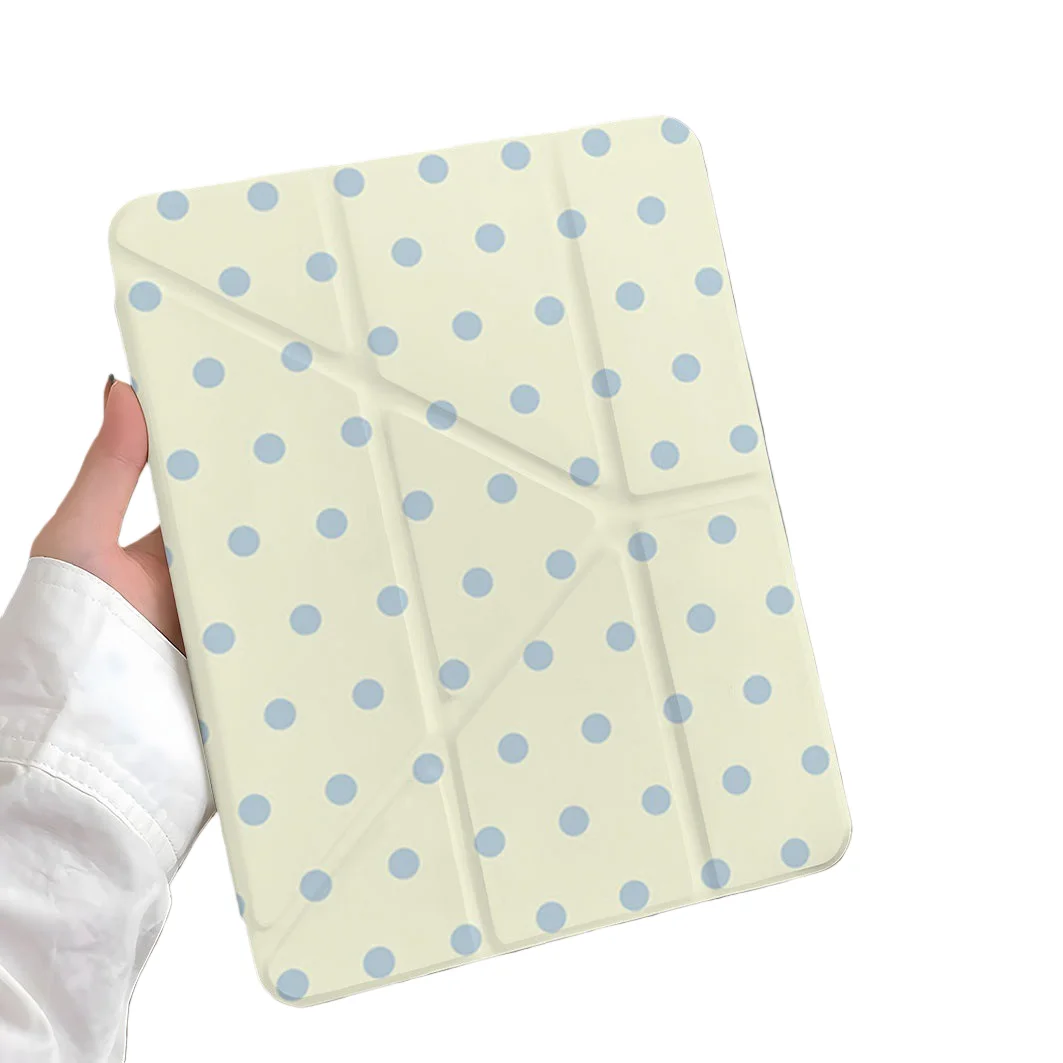 

Dot Print Pen Slot Tablet Case For Mini 7 6 iPad Pro 2024 2022 2021 2020 2019 2018 2017 11 10 9 8 7 6 5 Air7 6 5 4 3 2 1 Cover
