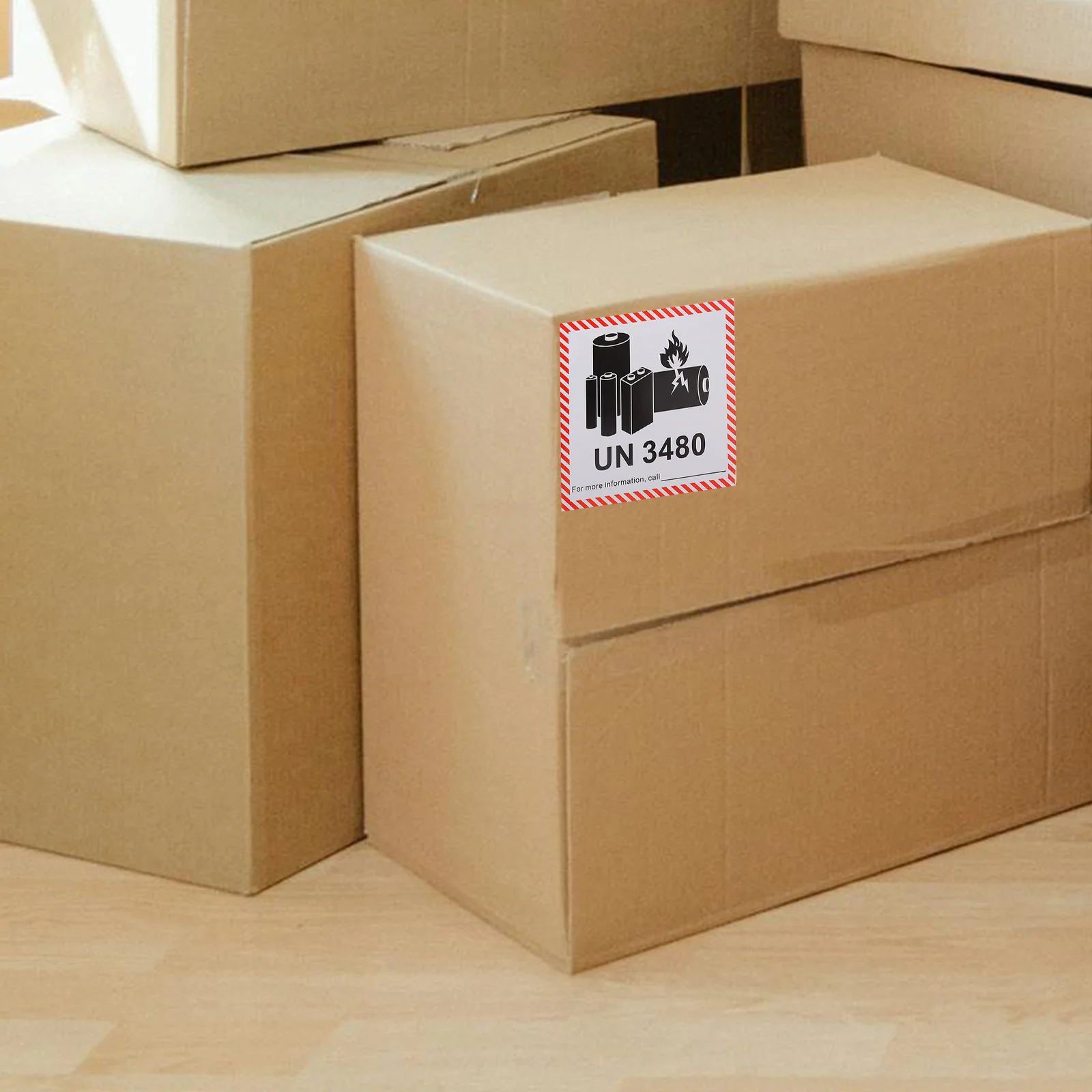 

100 Pcs Fireproof Label Caution Labels Safety Packaging for Shipping Transport Warning Stickers