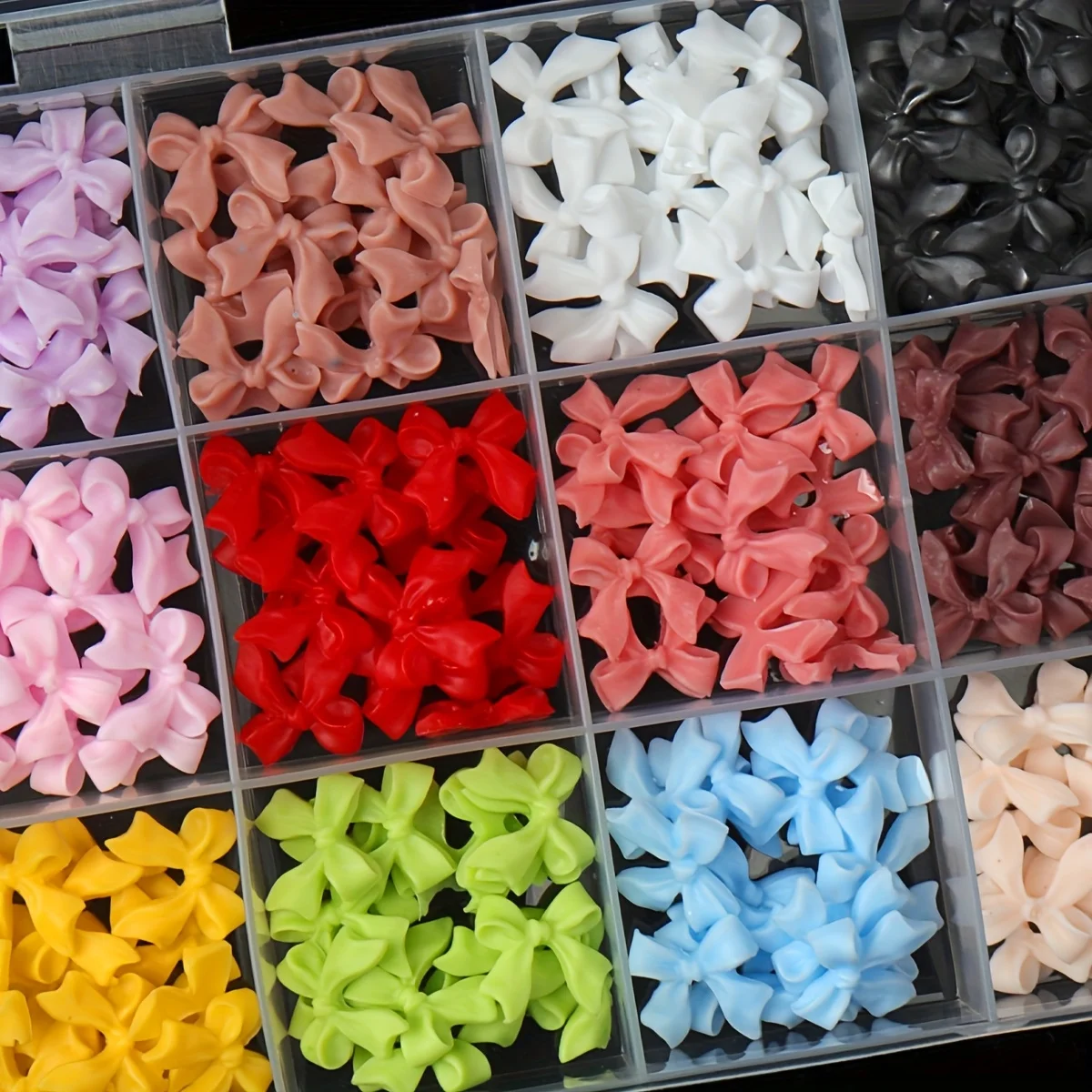 250pcs Multicolor Ribbon Decorations, Suitable for Spring And Summer, Compact Bow Design, for Nail Art Decoration, Japanese Smal