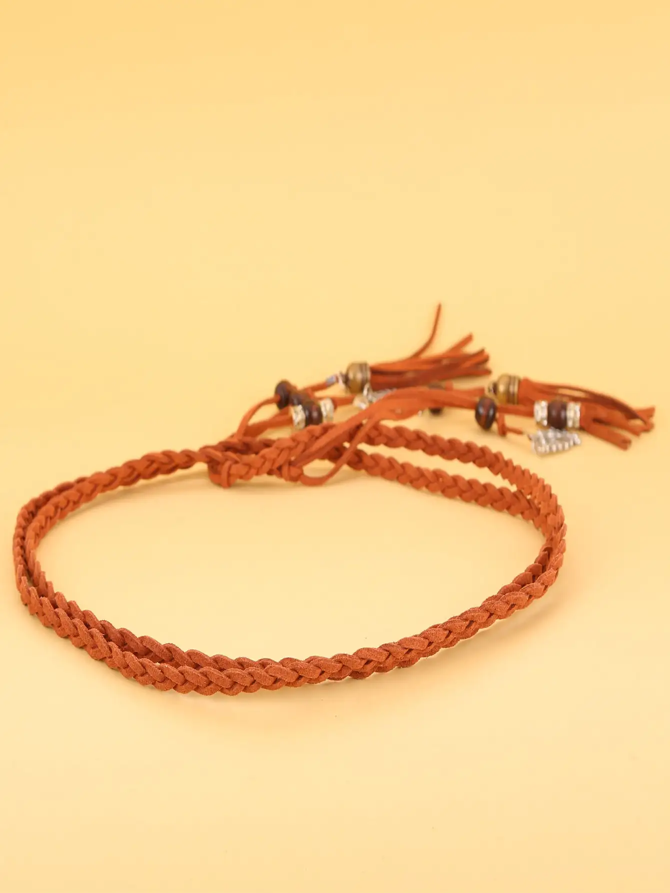 Tassel Decor Braided Rope Belt