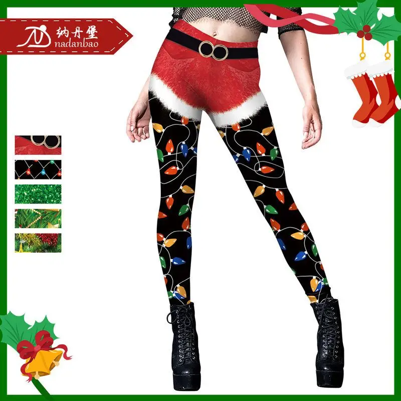 

Cisas loween Costume Yoga Pants Cisas Festive Long Trousers Women's Base Layer Pants Polyester Blend