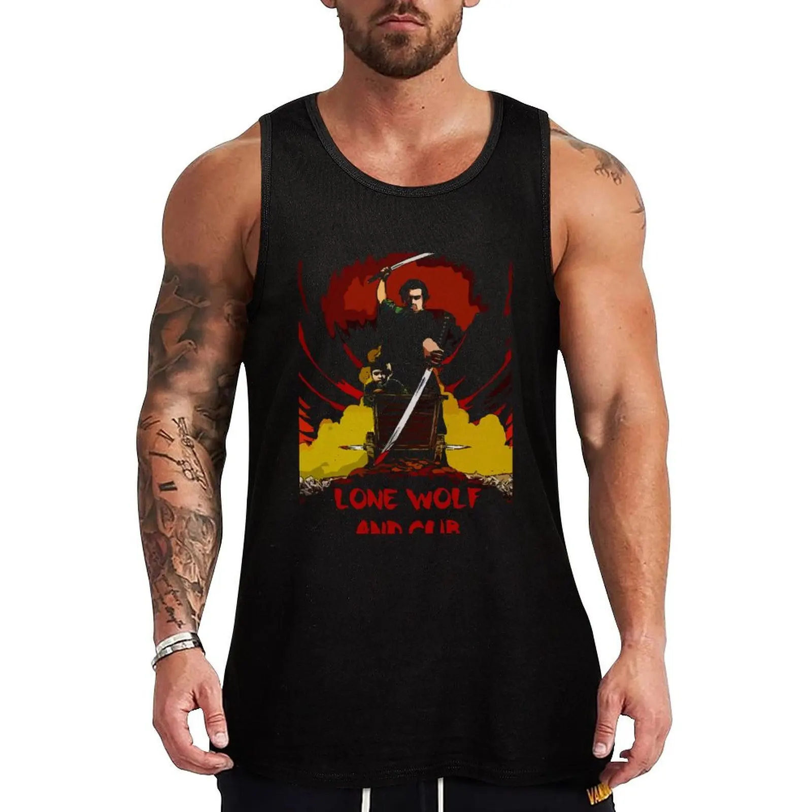 

Lone Wolf and Cub Tank Top singlet for men muscle t-shirt summer mens designer clothes