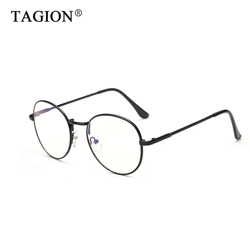 2023 Alloy Frame Round Reading Glasses For Men Women Vintage Anti Blue Computer Goggles Clear Lenses Fashion Eyewear 8627