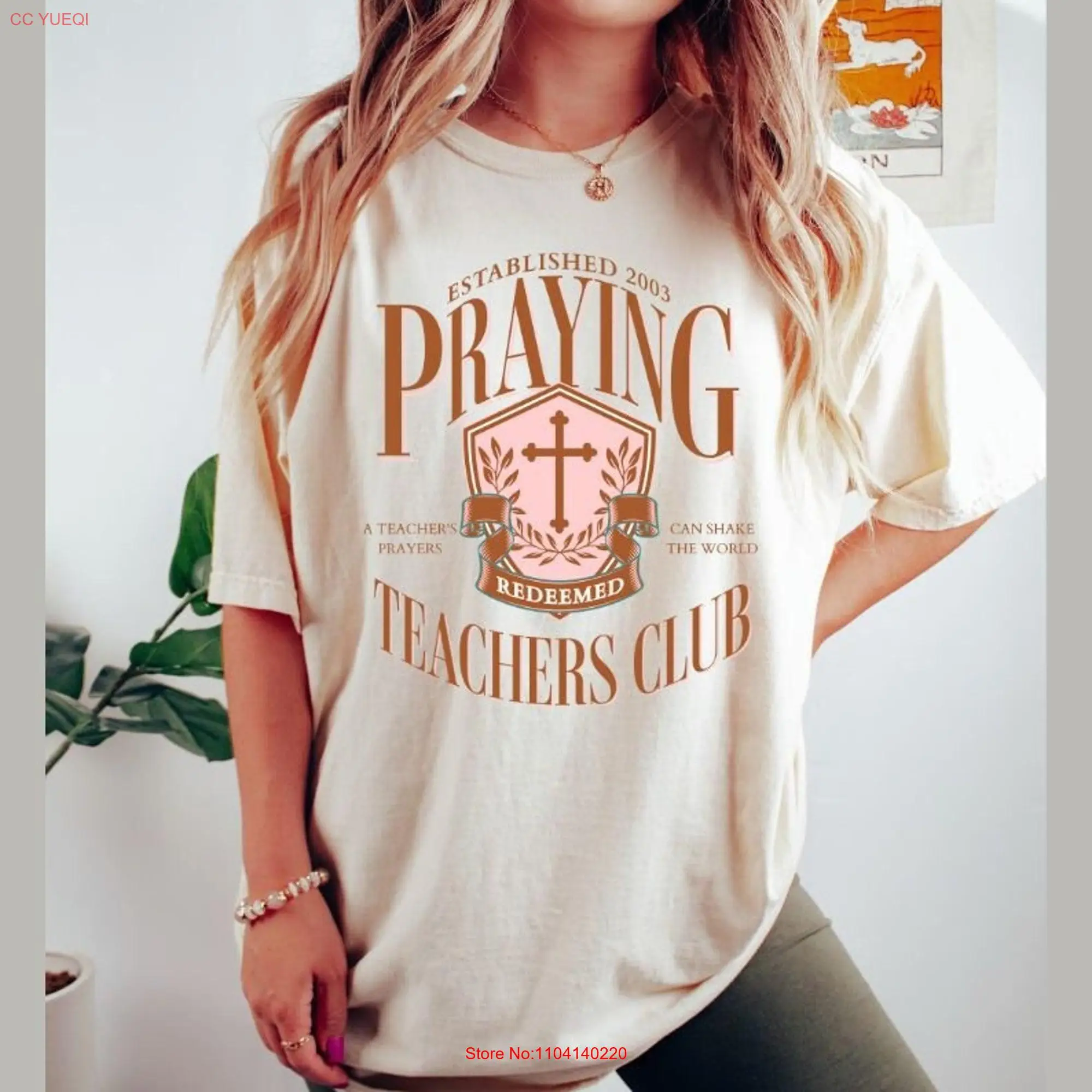 Christian Teacher T Shirt for Catholic Jesus Bible Verse long or short sleeves