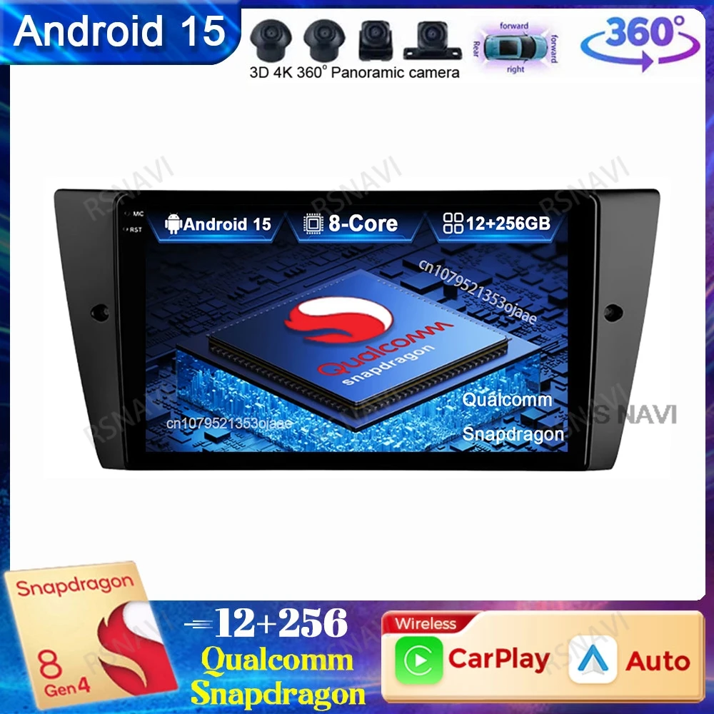 

Android 15 Car Radio For BMW E90 E91 E92 E93 Autoradio Viedo Player BT DSP Head Unit 4G LTE Navigation Qualcomm QLED Multimedia