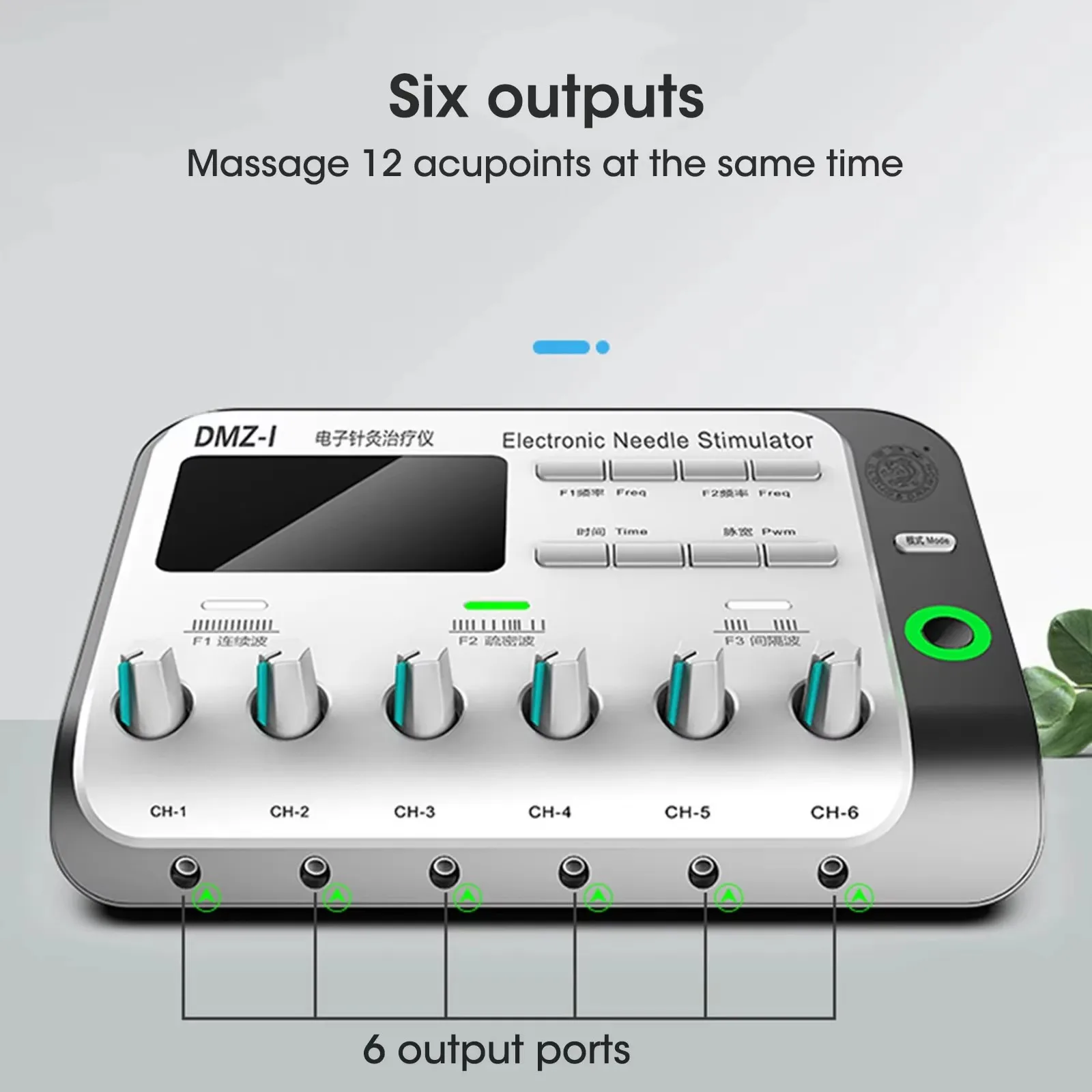 6 Output EMS Electro Stimulator Acupuncture Needle Electric Body Massager Physiotherapy for Pressure Relieve Relaxation DMZ-1