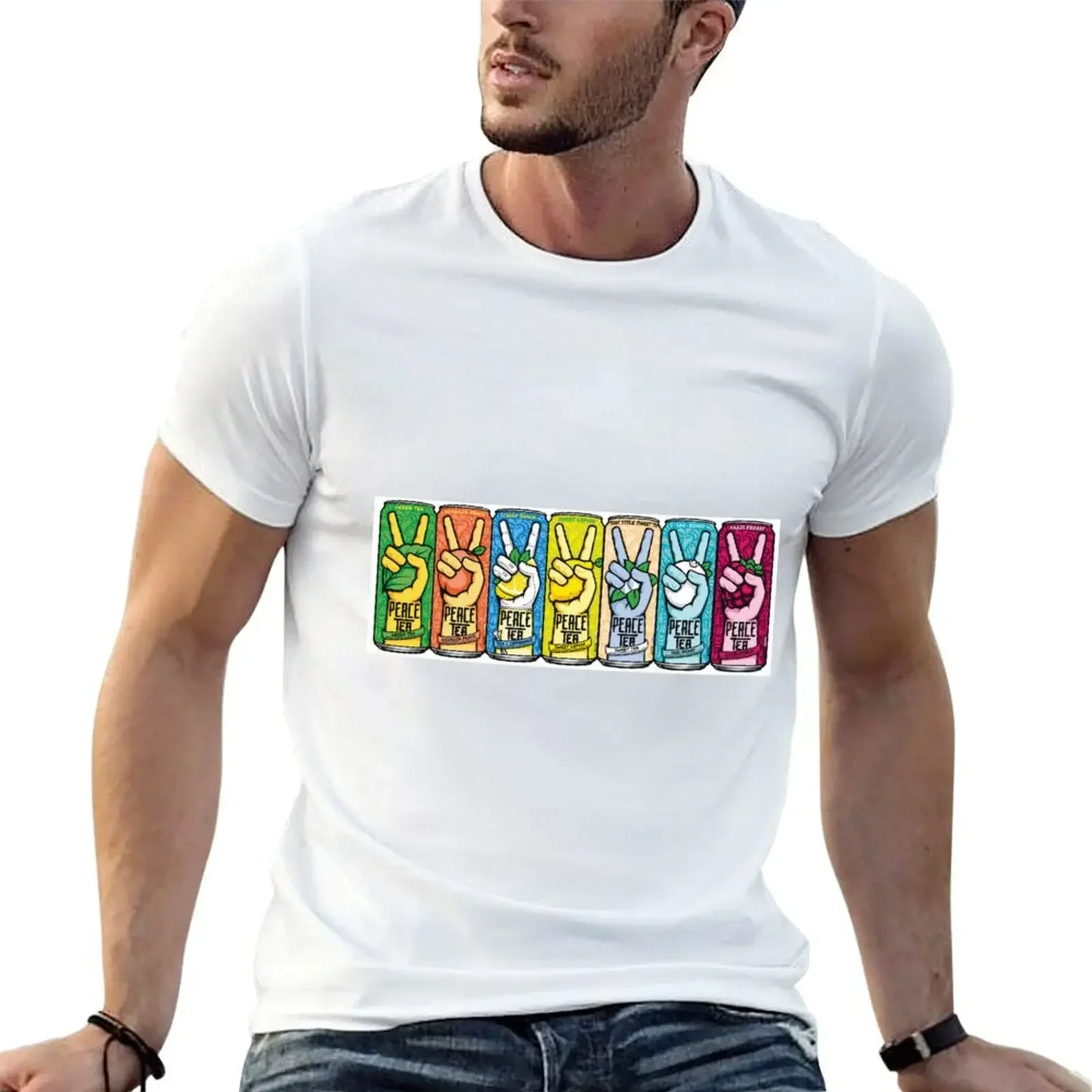 peace tea T-Shirt quick-drying oversizeds blanks funny t shirts for men