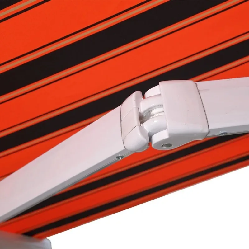 Patio Awning Retractable Sun Shade Awning Cover Outdoor Patio Canopy Deck Awnings with Manual Crank Handle