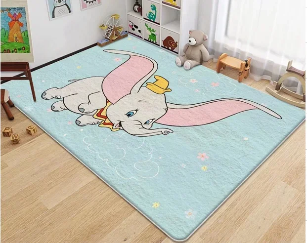 Disney Dumbo Mickey Minnie Mouse Mat Kids Play Rug Boys Girls Baby Living Room Bedroom Floor Climbing Carpet Christmas Gifts