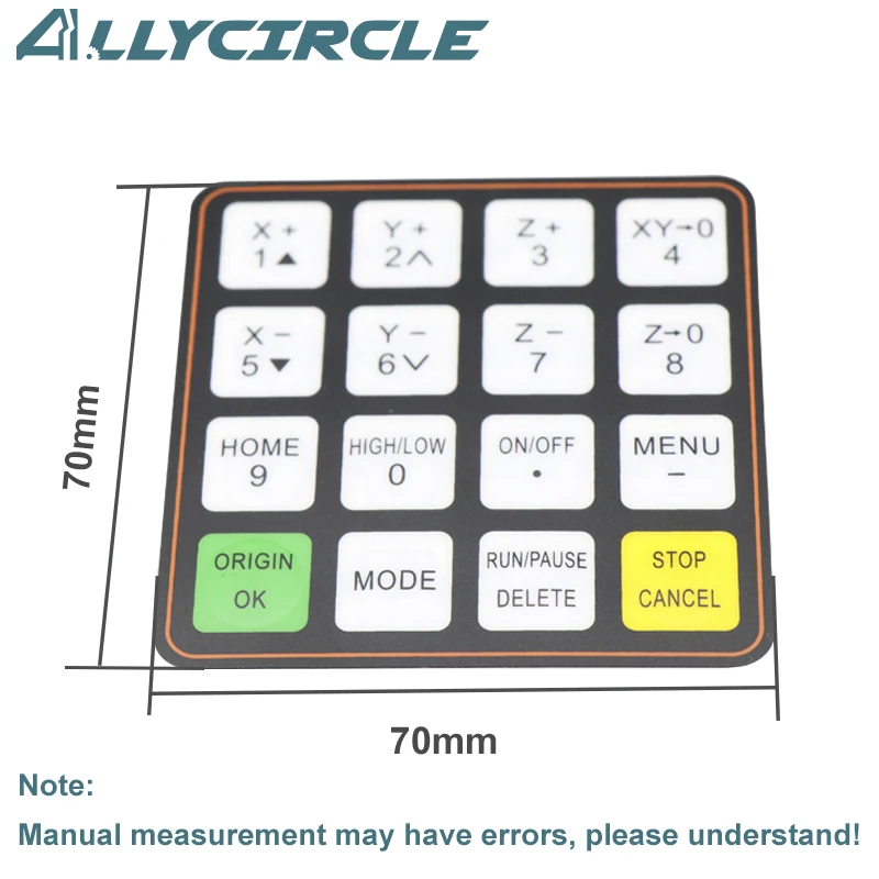 Richauto A11 A12 A15 A18 DSP CNC Controller Cable 2.5M 4M  English Button Film  CNC Woodworking Engraving Controller Parts