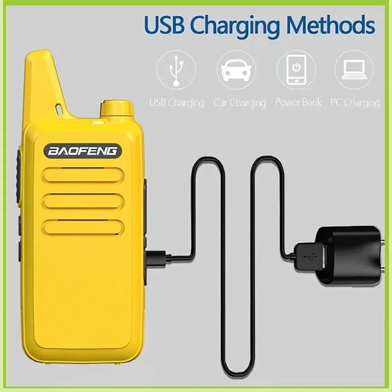 2PCS Baofeng BF-T20 Walkie Talkie Mini USB Charge 1500mAh Portable 400-470MHz Radio Upgrade Of BF-C9 KD-C1 For Hunting Kid’s Toy