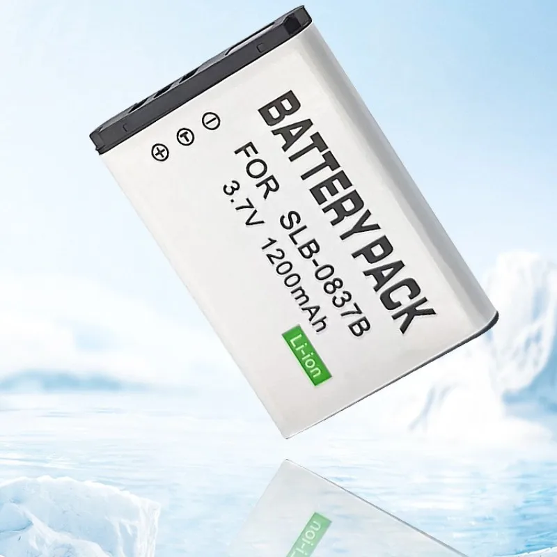 SLB-0837B Replacement Battery 1200mAh for Samsung L201 NV10 NV20 NV8 NV15 L83T L70 Digital Camera Rechargeable Li-ion Battery - Image 2