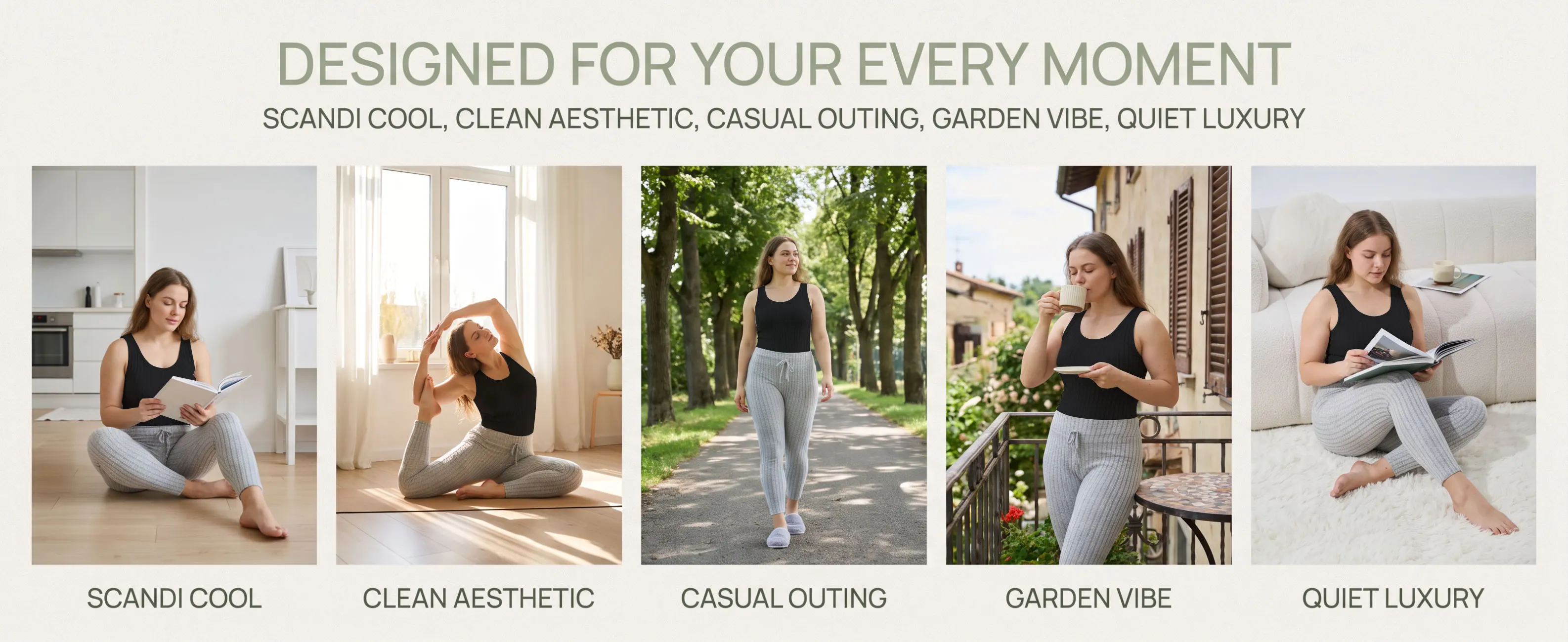 Plus-Size High-Waist Yoga-Leggings für Damen, gerippt, bauchkontrollierend, nahtloser Look, dehnbarer Strick, Yoga-Hose für Workouts und Alltag. – Detail 1