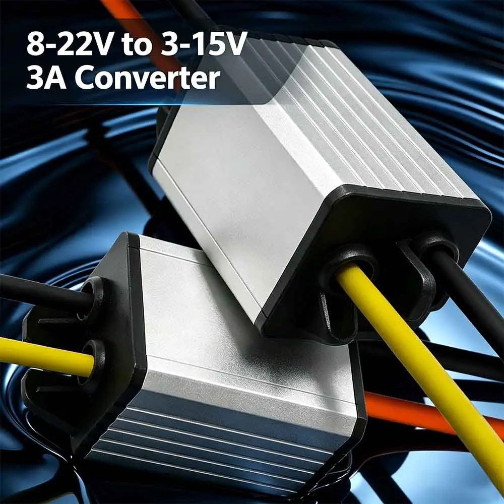 DC 12V Step Down To 5V 6V 3A Converter Buck Voltage Regulator 8-22V to 3-15V Power Supply Module Compatible For Car Truck Camera