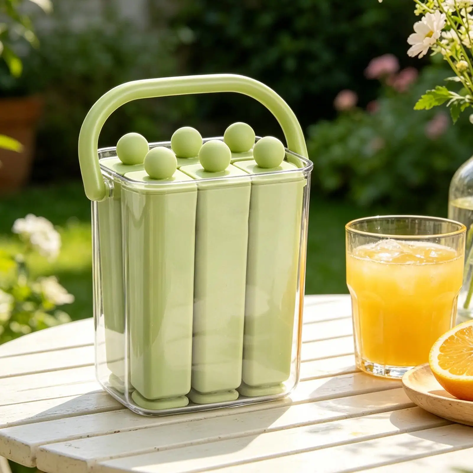 Ice Bar Mold Silicone Long Reusable Container Ice Cream Bar Mold For Kids Yogurt Parties Desserts Kitchen Food Camping Fruit