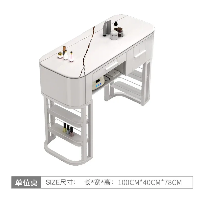 Professional ergonomic nail table furniture, used for aesthetic and beauty nail sets, Japanese countertop designer dust