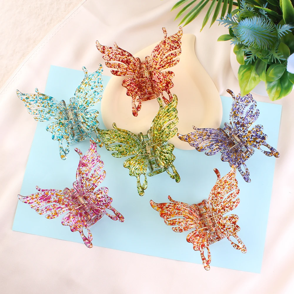 1Pcs New Design Lady\'s Three-dimensional Colorful Butterfly Hair Claw Fashion Cute Hair Accessories