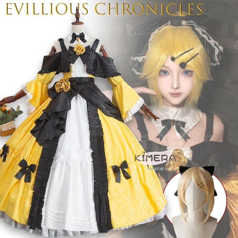 

Костюм для косплея Lily Anna Evillious Chronicles, готическое платье в стиле Лолита для фанатов Рин, платье принцессы, реквизит для вечеринки, Kawaii Jirai Kei