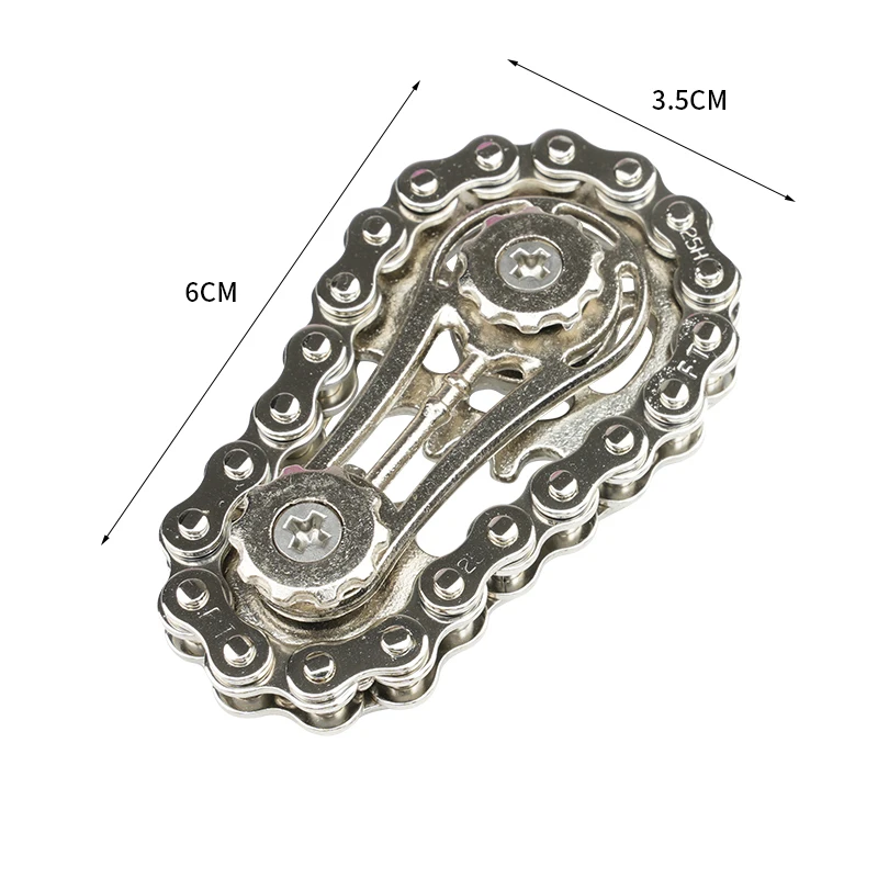 Pignons volant d'inertie gyroscope Fidget Spinner anti-stress anxiété chaînes de vélo en métal EDC Spinner Fidget jouets pour bureau adulte