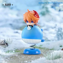 MiHoYo Official Genuine Genshin Impact Tartaglia Figure Happy Shake ABS PVC Ornament Metal Statue Tartaglia Cute Lovers Gifts
