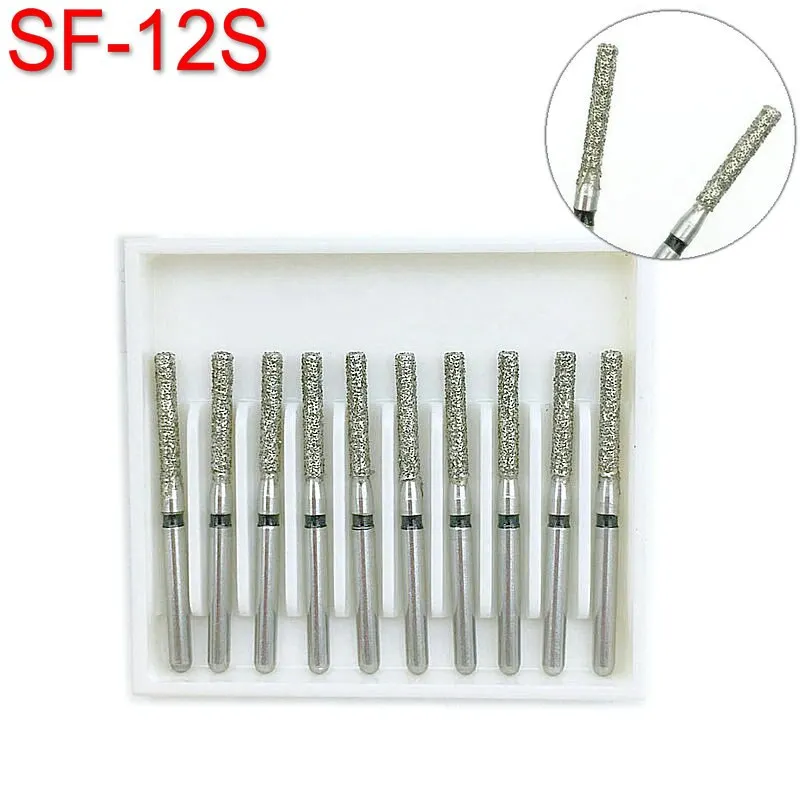 10pcs 다이아몬드 Burs 드릴 슈퍼 거친 FG 1.6mm 연마 스무딩 화이트닝 도구 치과 클리닉 핸드 피스 SF-12S