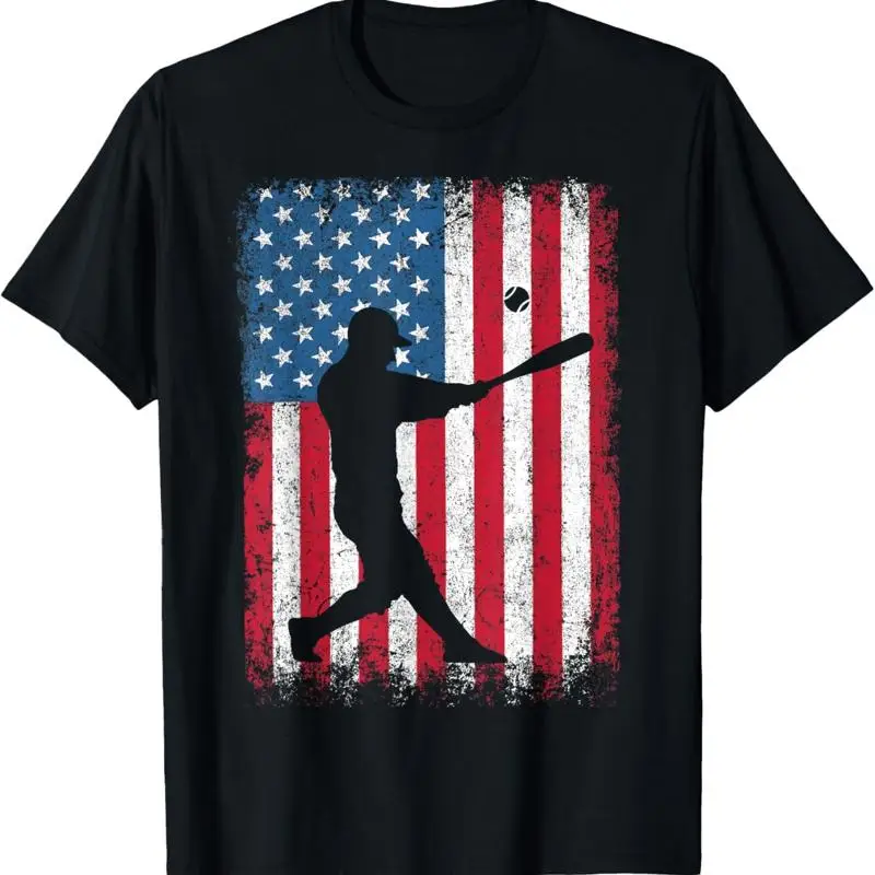 

Patriotic Baseball 4Th Of July Men Usa American Flag Boys T Shirt